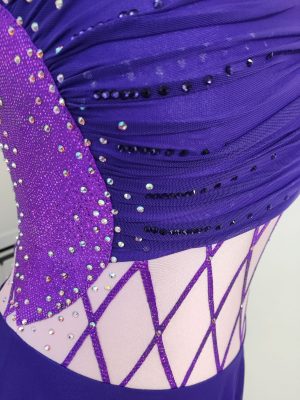 Costume de patinage artistique rose et violet - 36 – Image 3